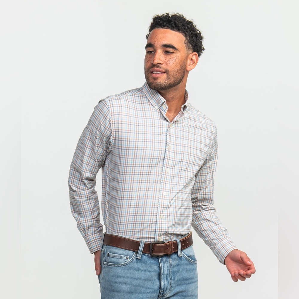 Southern Shirt Company Mens Miami Springs Check LS Button Down Size S - NWT